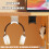 Wall Mounted Headphone Rack Headphone Stand Hanger Under-White 3