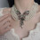 Imitation Pearls Butterfly Pendant Multi-layer Necklace-Short 7