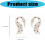 Flamingo Shaped Earrings Eye Catching Spotted-black white dots 4