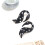 Flamingo Shaped Earrings Eye Catching Spotted-black white dots 5