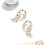 Flamingo Shaped Earrings Eye Catching Spotted-black white dots 7