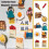 Ensemble de décorations alimentaires magnétiques 3D pour réfrigérateur 2