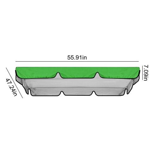 Waterproof Polyester Canopy for Garden Swing – Green 2