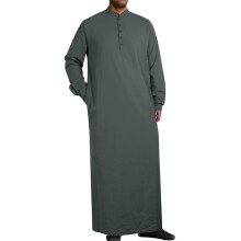 Authentic Arabian Thobe With Side Pockets Middle-slat1e gray M
