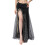 Dancing Skirt Belly Dancer Outfit Flowy Sequins Slit-Black 1