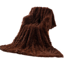 Extra Soft Reversible Faux Fur Throw Blanket 80 x 120 cm