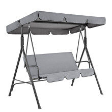 3-Seater Swing Chair Canopy Cover Outdoor Sun Shade
