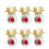 Silver Mirror Reindeer Pendant Christmas Ornament 8 cm 1