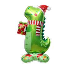 Christmas Mylar Balloon - Dinosaur Elk Tree Design