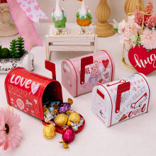 Love-Printed Mailbox Tin Box – 13.5 x 9.5 x 8 cm