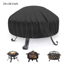 Housse ronde imperméable pour barbecue, idéale pour le jardin et la terrasse.