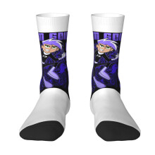 Danny Phantom Contrast Mid-Calf Socks, Polyester-Spandex