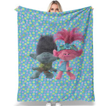 Cute Cartoon Ghost Yellow Flannel Blanket 60x50in