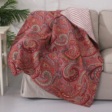 Levtex Spruce Red Reversible Quilted Throw 50x60in