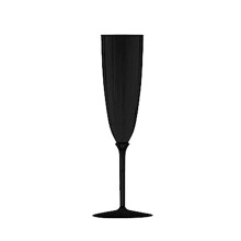 Gobelets à champagne VeZee en plastique noir, 17 cl, lot de 16