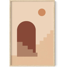 Prionta Ealaíne Geoiméadrach Boho - 24x36 orlach