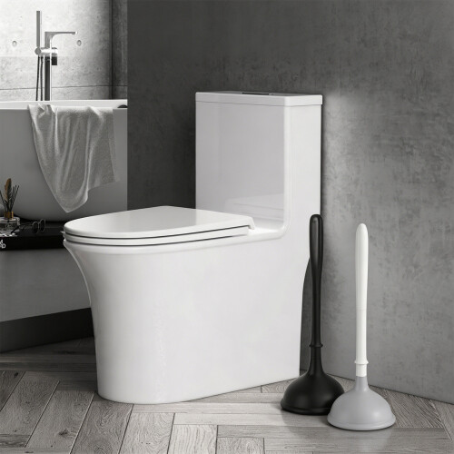 Efficiënt toiletreinigingshulpmiddel met dichte borstelharen-Wit 2