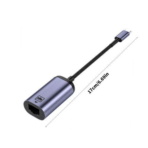 USB C to Ethernet Adapter 100Mbps Ethernet Adapter Type C to 2
