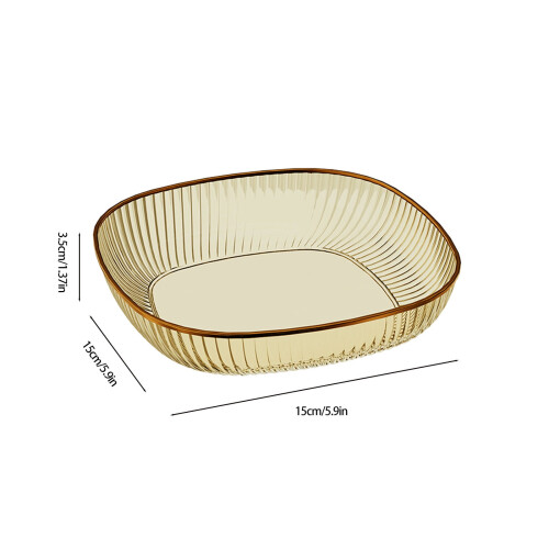 PET Square Plates Transparent 4-Pack 2