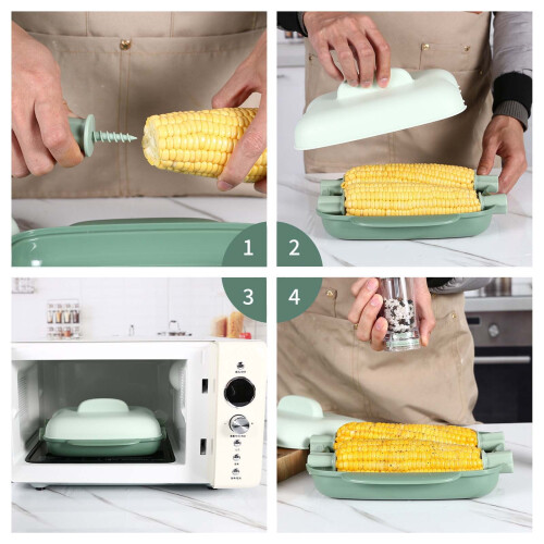 Microwave Corn Steamer Food Grade Dishwasher Safe 2