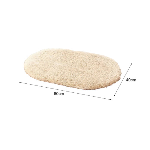 Limei bathroom rug microfiber oval 23.6 x 15.1 in 1