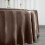Satin Round Tablecloth 120 in Chocolate Brown 4