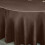 Satin Round Tablecloth 120 in Chocolate Brown 5
