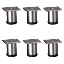 Verstellbare Bettbeine, 6 cm hoch, Silber-Bronze-Finish-Silber