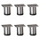Verstellbare Bettbeine, 6 cm hoch, Silber-Bronze-Finish-Silber 1
