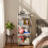 4-Tier Rolling Storage Cart – Grey, 14.9" x 10.6" x 29.1" 2