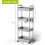 4-Tier Rolling Storage Cart – Grey, 14.9" x 10.6" x 29.1" 3