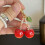 Miniature Cherry Fruit Acrylic Key Organiser For-Dark Red 5