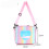 Τσάντα φαγητού Rainbow Hearts, φορητή, μονωμένη, ροζ, Bento Pouch 2