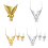 Ensemble élégant de collier et de boucles d'oreilles à-Or 2 2