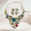 Ensemble de bijoux floraux géométriques à la mode,-couleur 5