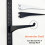 Metal Shelf Bracket Vertical Hole Plate Rack Strong-Black 36 cm 7