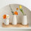 White Ceramic Nordic Vase for Flowers 2