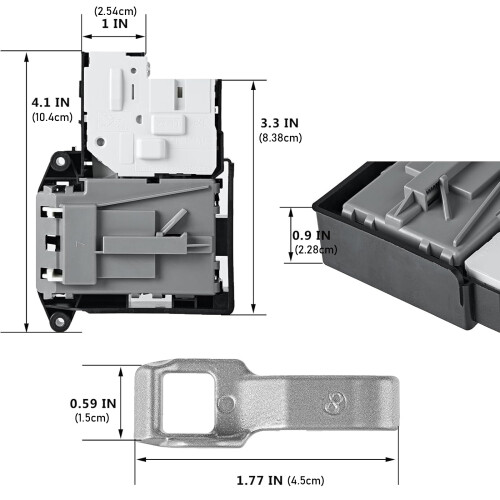Ensemble de remplacement de serrure de porte de Machine à laver, 2