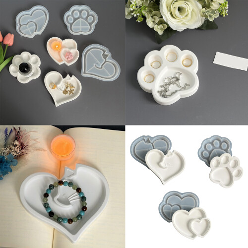 Moule en Silicone facile à utiliser en forme de cœur/patte de-2 2