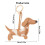 Porte-clés en forme de chien saucisse tacheté, breloque 3