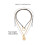 Collier de déclaration géométrique élégant avec chaîne 3