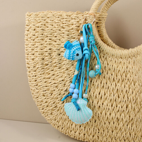 Adorable accessoire de vacances porte-clés en poisson au 1