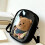Stylish Translucent Shoulder Bag Clear Hanging Display-Pink S 5