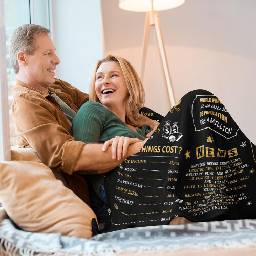 Manta para o 40º aniversário para mulheres e homens, 152 x 127 cm (60 x 50 polegadas) 2