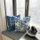Fodere per cuscini in lino azzurro chiaro, set da 4 pezzi, 45x45 cm 5