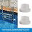 White Rubber Pool Ladder End Caps 2 pcs 2