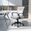 Mesh office chair with lumbar support and armrests white 2