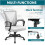 Mesh office chair with lumbar support and armrests white 4