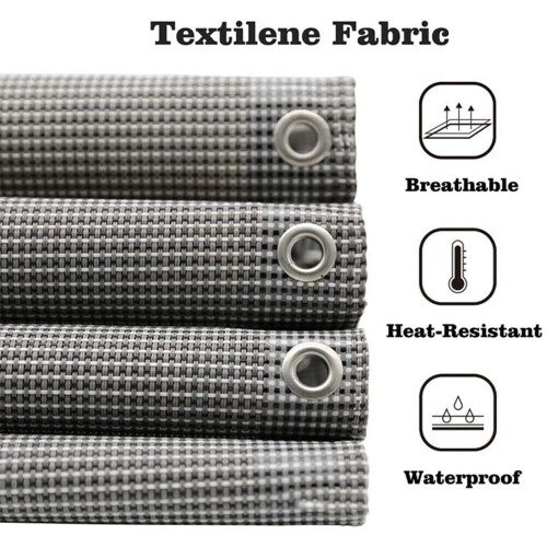Deck Chair Replacement Fabric Oxford 63x17in Black 1