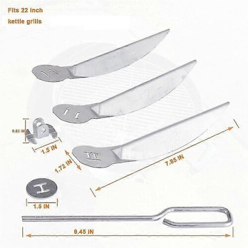 Système de nettoyage des cendres Weber One-Touch 22 pouces Argent 1
